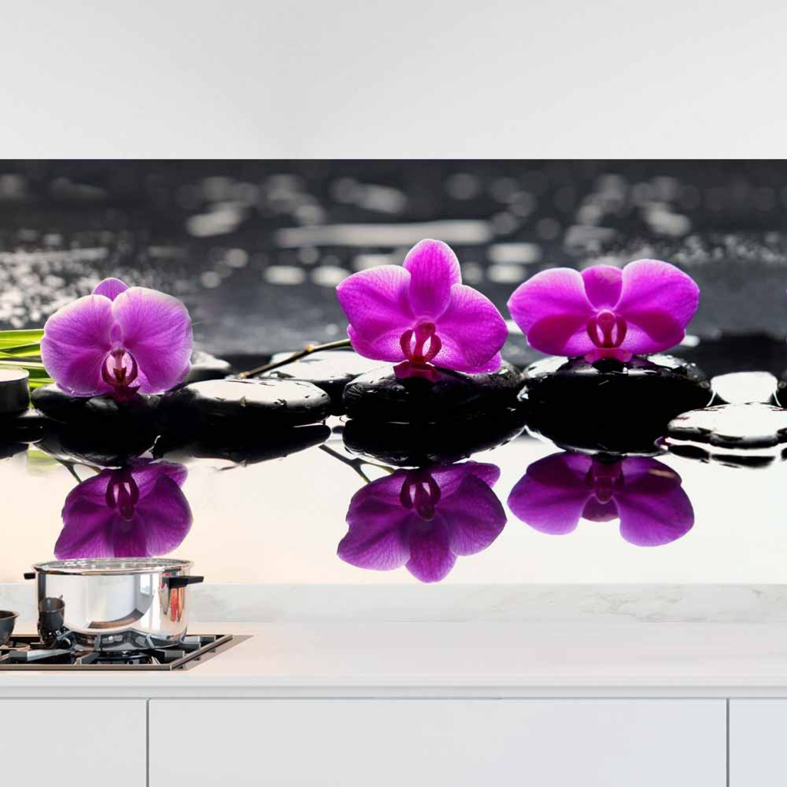 Küchenrückwand Folie Wellness Orchideen