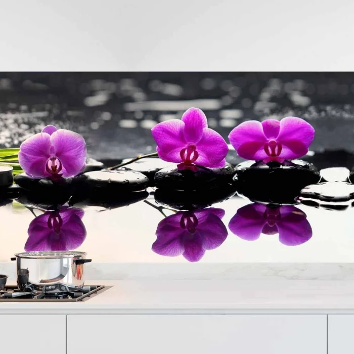 Küchenrückwand Folie Wellness Orchideen Hauptbild