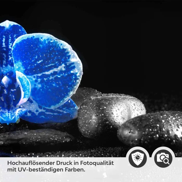 Küchenrückwand Folie blaue Orchideen Detailbild 2