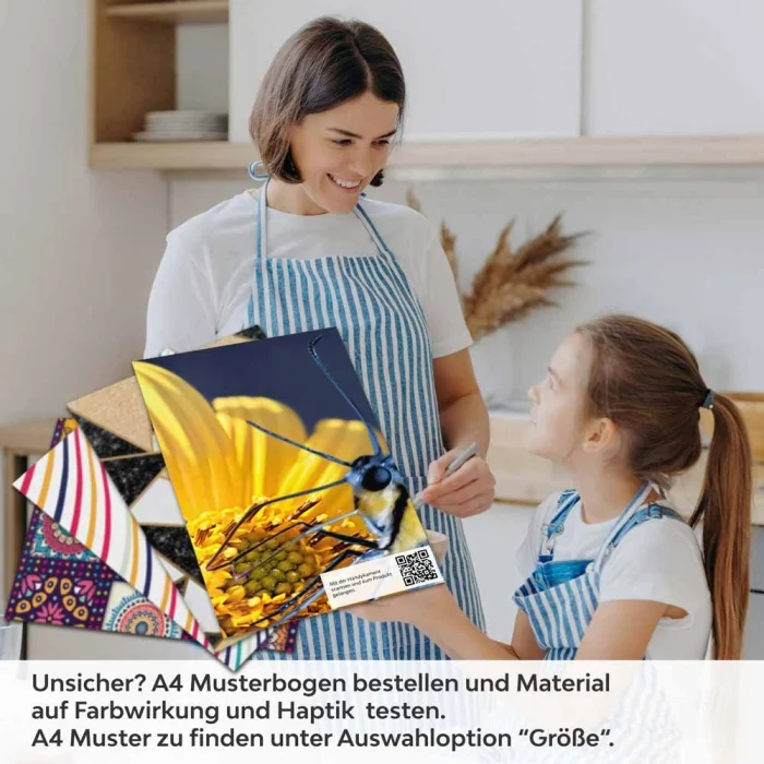 Küchenrückwand Folie Sonnenauge & Schmetterling A4 Muster