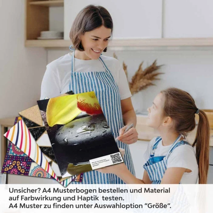 Küchenrückwand Folie gelbe Orchideen A4 Muster