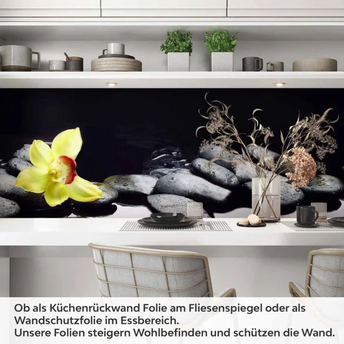Küchenrückwand Folie gelbe Orchideen Artikelbild 1