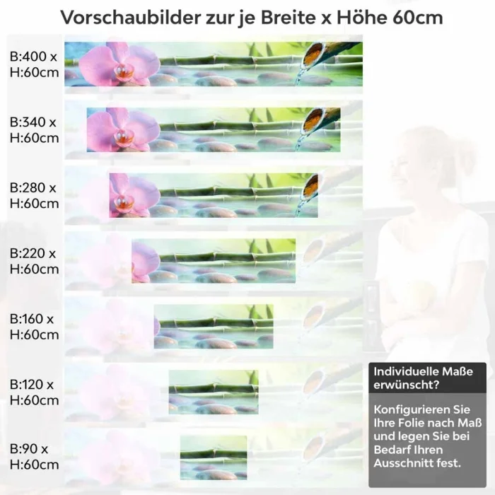 Küchenrückwand Folie Zen Garten Höhe 60cm