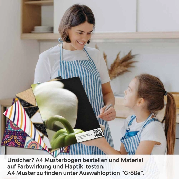 Küchenrückwand Folie weiße Orchideen - Zeitloser Stil für moderne Küchen A4 Muster