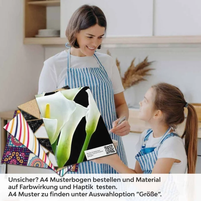 Küchenrückwand Folie elegante Calla-Blüten A4 Muster