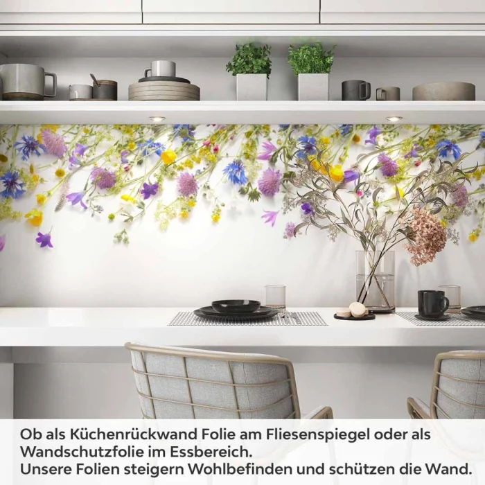 Küchenrückwand Folie Wildblumen – Frische und Farbe in Ihrer Küche Artikelbild 1