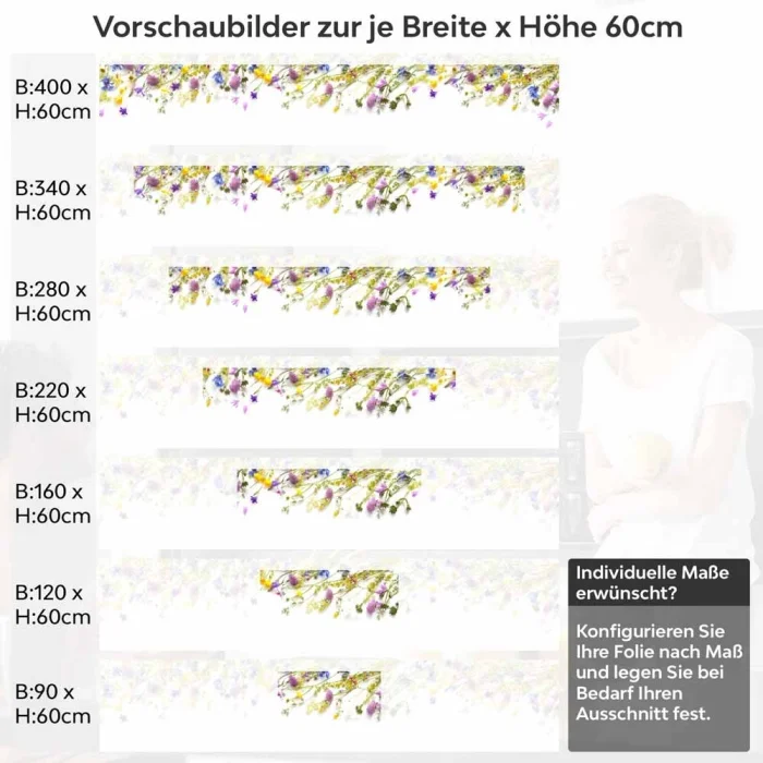 Küchenrückwand Folie Wildblumen – Frische und Farbe in Ihrer Küche Höhe 60cm