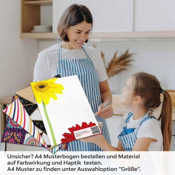 Küchenrückwand Folie bunter Blumenmix A4 Muster