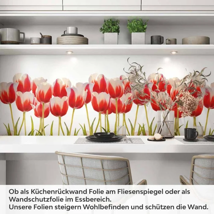 Küchenrückwand Folie Tulpenmotiv Artikelbild 1