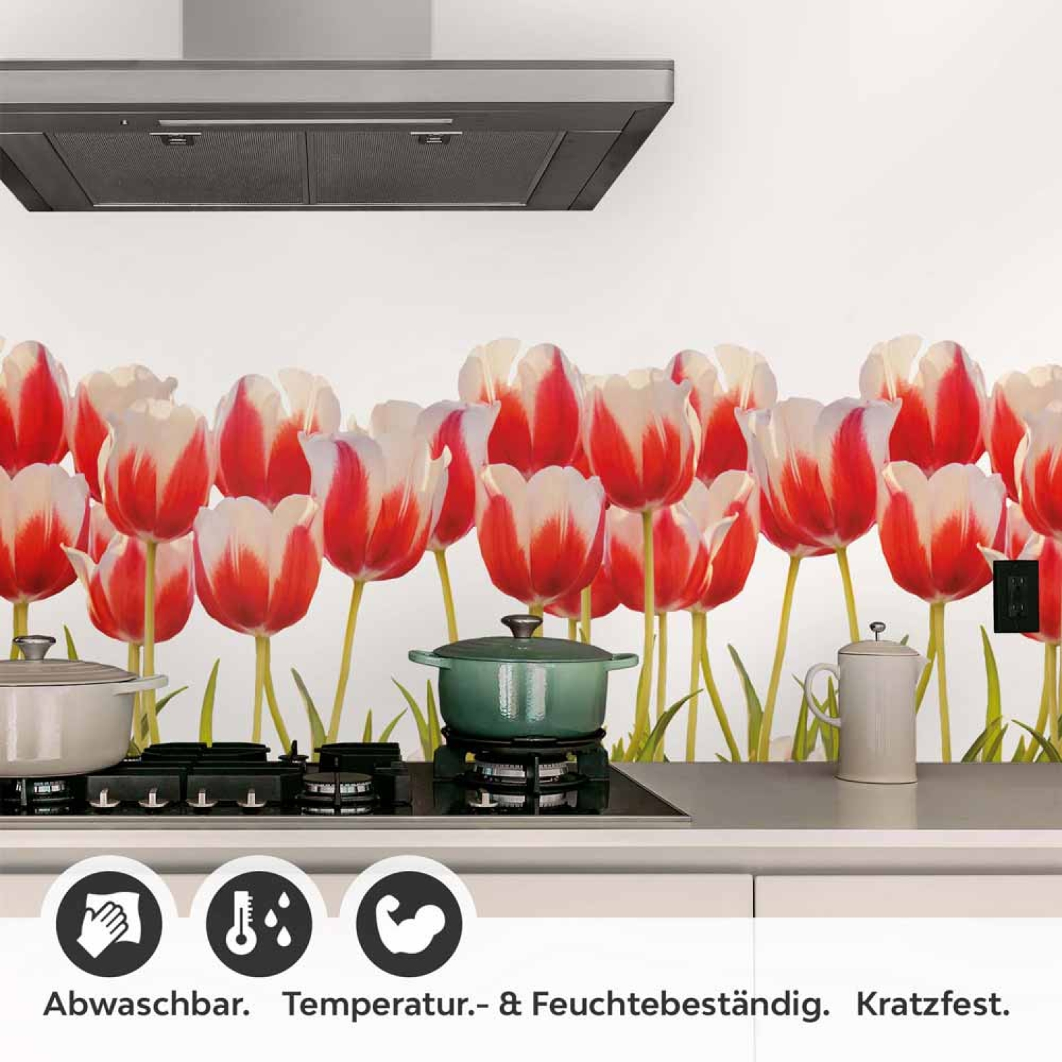 Küchenrückwand Folie Tulpenmotiv Detailbild 1
