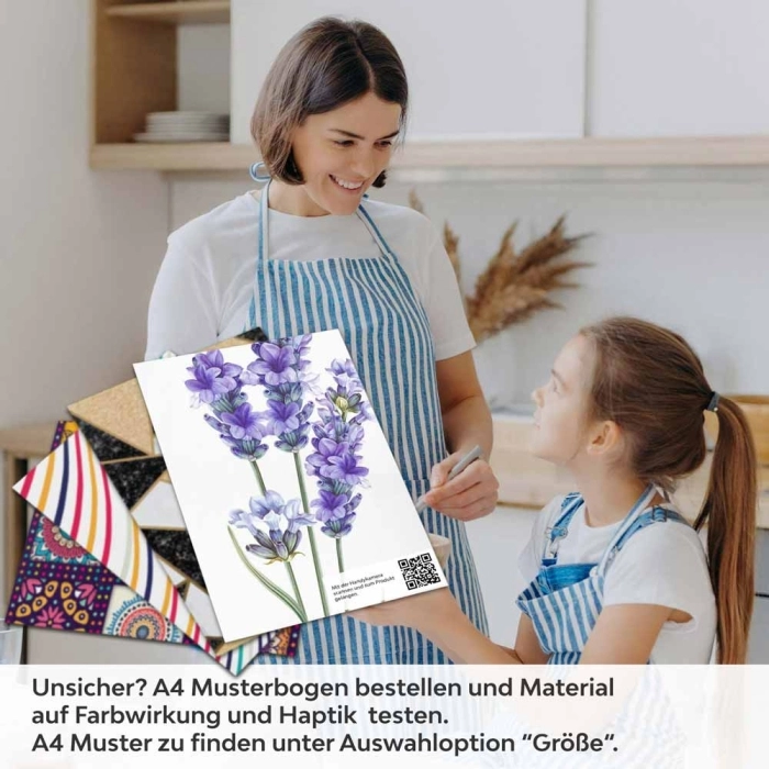 Küchenrückwand Folie lila Lavendel A4 Muster