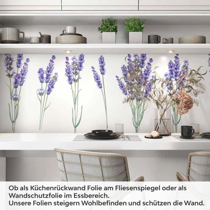 Küchenrückwand Folie lila Lavendel Artikelbild 1