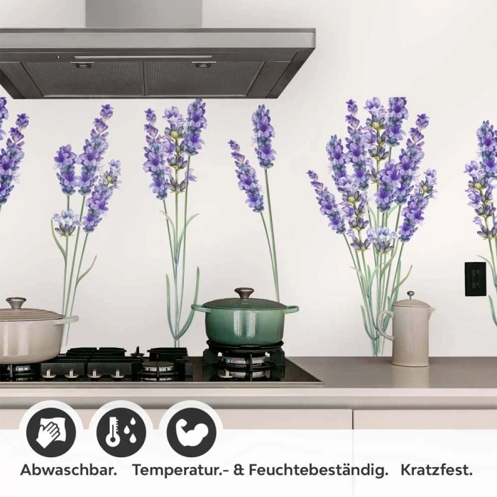 Küchenrückwand Folie lila Lavendel Detailbild 1