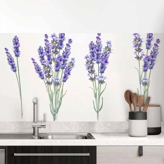 Küchenrückwand Folie lila Lavendel Hauptbild