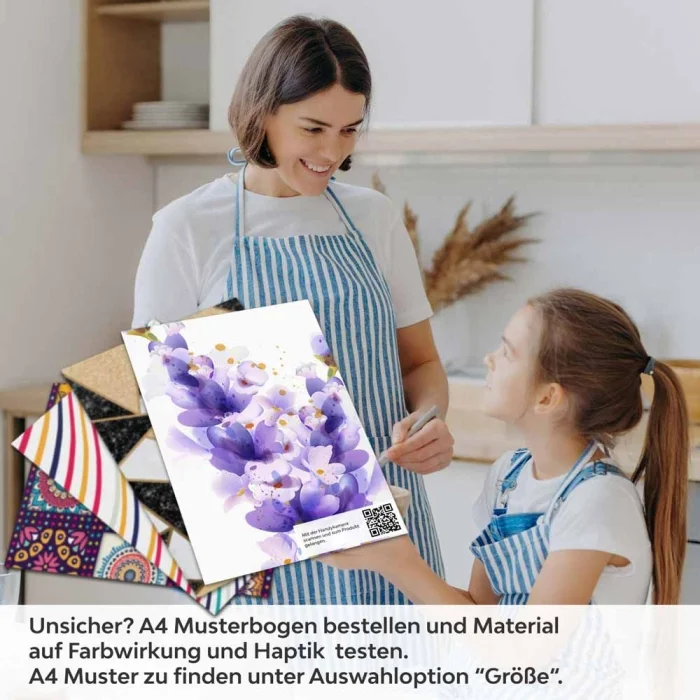 Küchenrückwand Folie Aquarell Lavendel A4 Muster