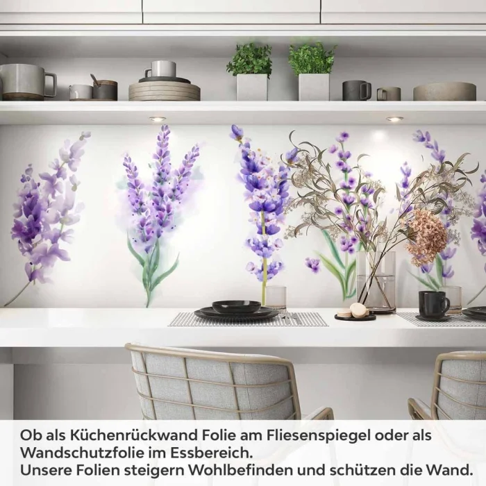 Küchenrückwand Folie Aquarell Lavendel Artikelbild 1