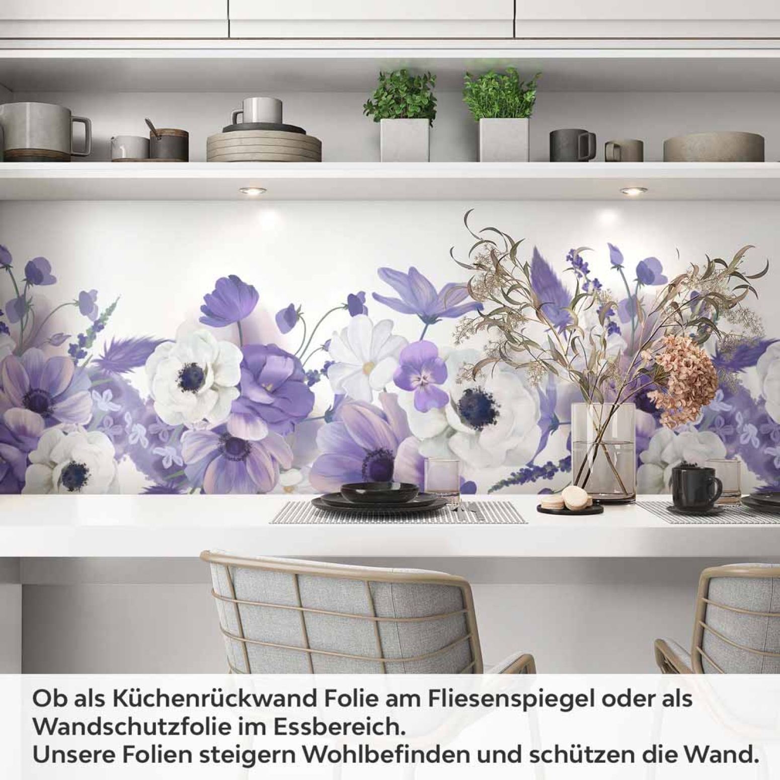 Küchenrückwand Folie Blumenarrangement Artikelbild 1