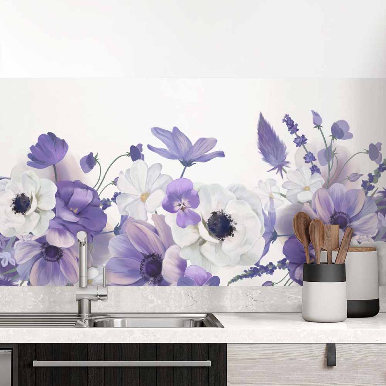 Küchenrückwand Folie Blumenarrangement