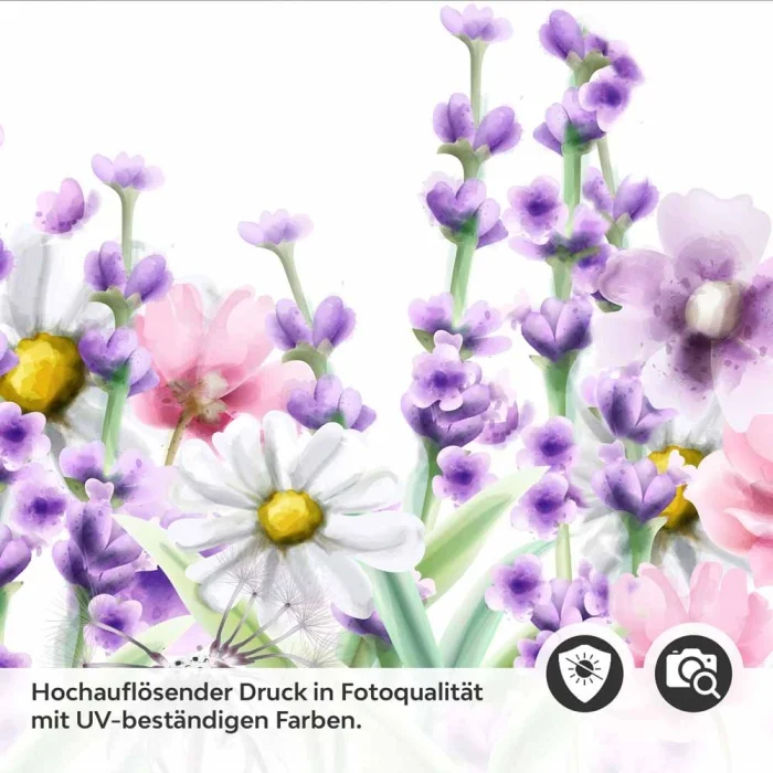 Küchenrückwand Folie Aquarell-Blumen - Stilvolle Akzente in zarten Pastelltönen Detailbild 2