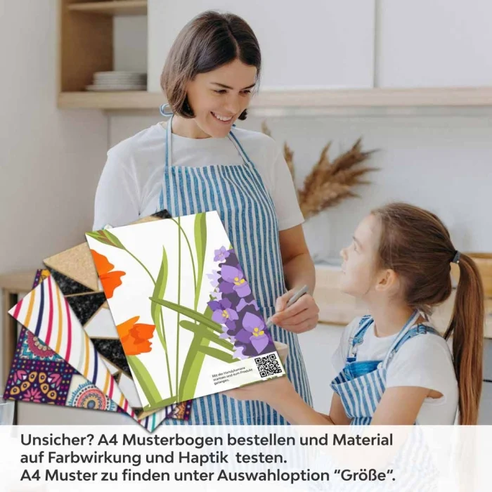Küchenrückwand Folie Naturwiese - Zeitloses Design mit Gräsern und Blumen A4 Muster