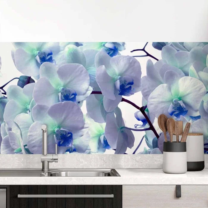 Küchenrückwand Folie Orchideenpracht Hauptbild