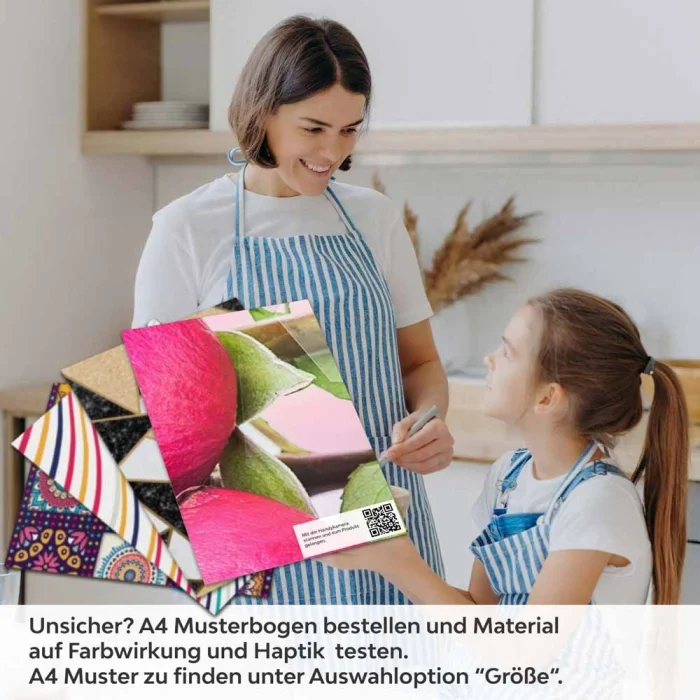 Küchenrückwand Folie pinke Rosen A4 Muster