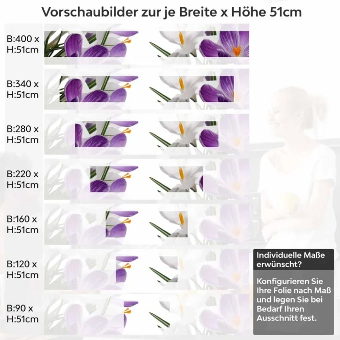 Küchenrückwand Folie Krokusblüten Höhe 51cm