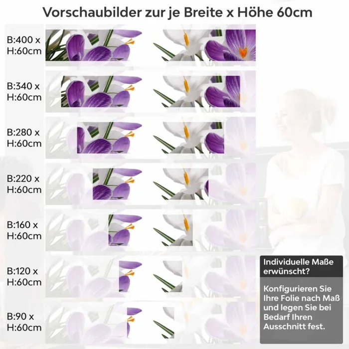 Küchenrückwand Folie Krokusblüten Höhe 60cm
