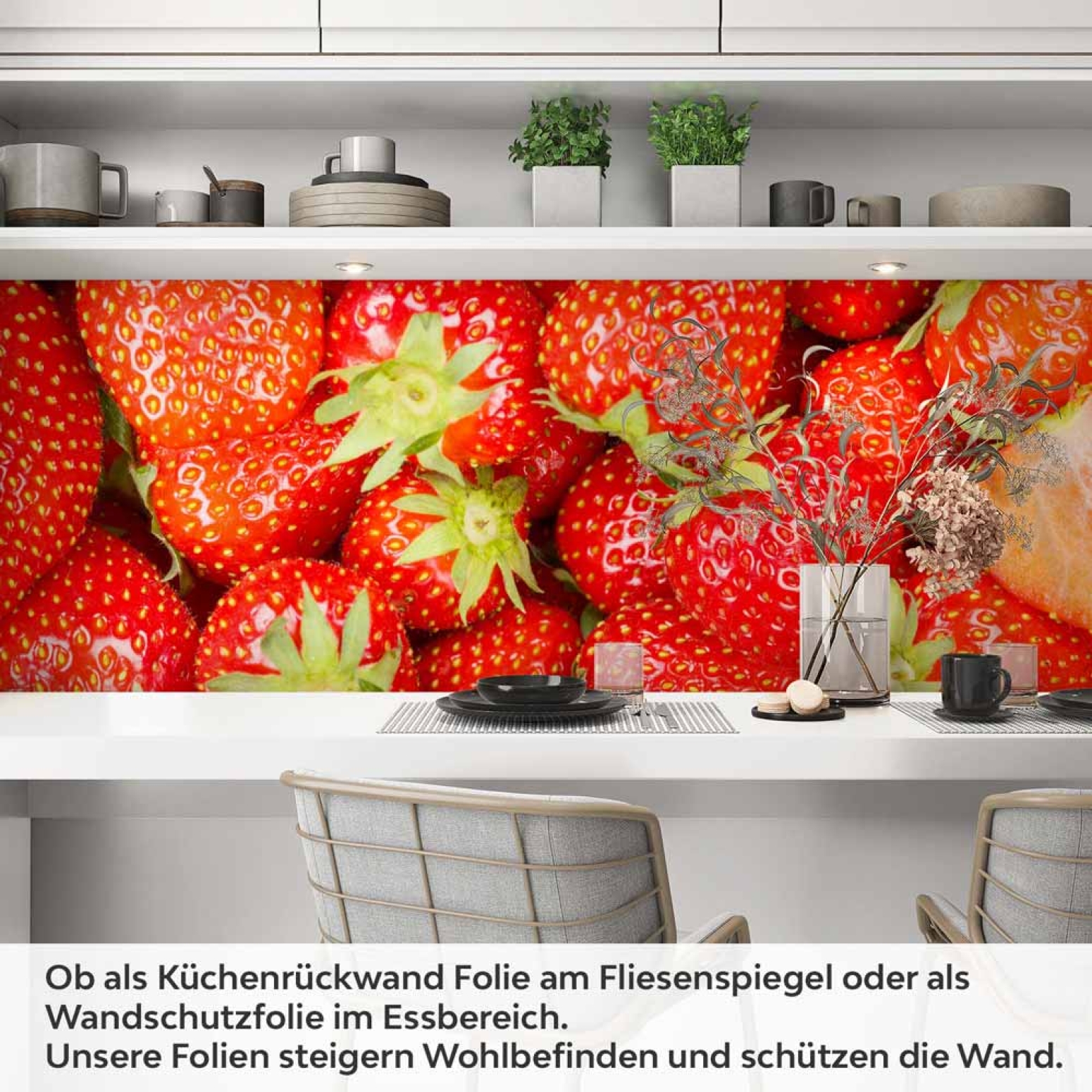 Küchenrückwand Folie Sommerliche Erdbeeren - Fruchtige Frische Artikelbild 1