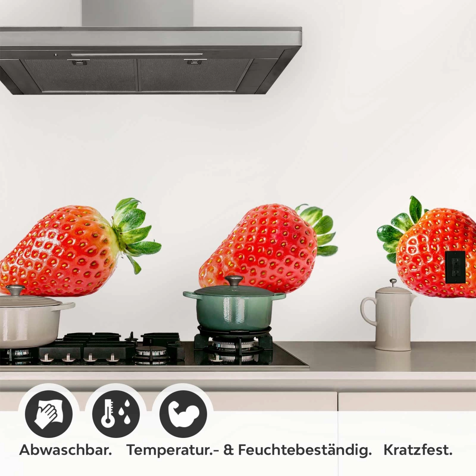 Küchenrückwand Folie Strawberries Detailbild 1