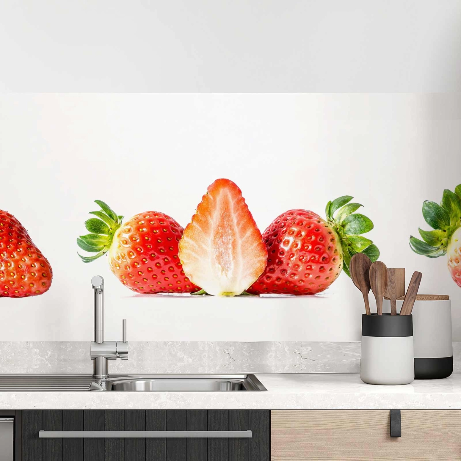 Küchenrückwand Folie Strawberries