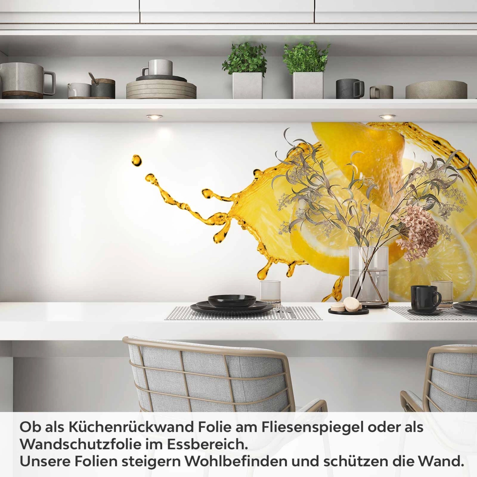 Küchenrückwand Folie Lemon Splash Artikelbild 1