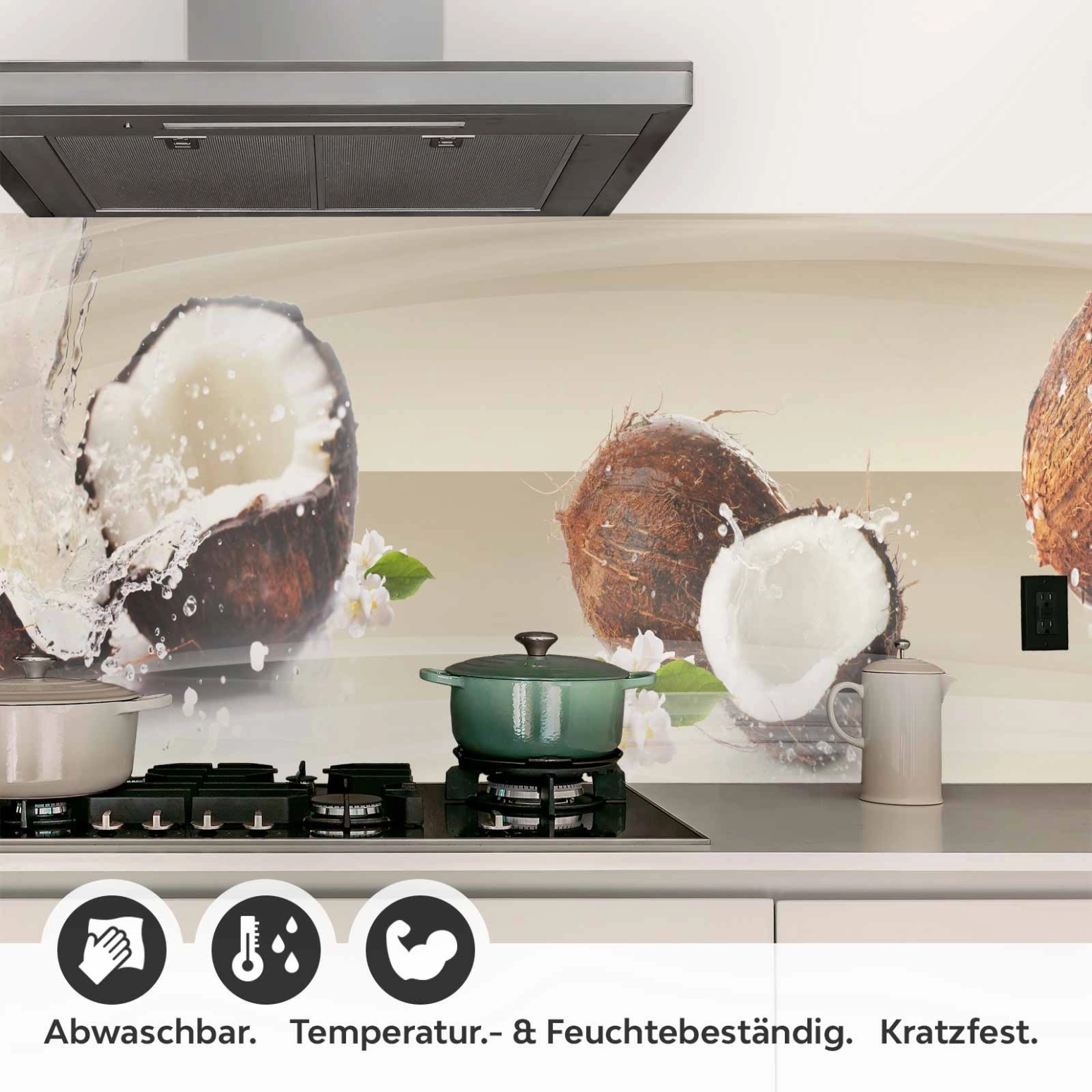 Küchenrückwand Folie Coconut Detailbild 1