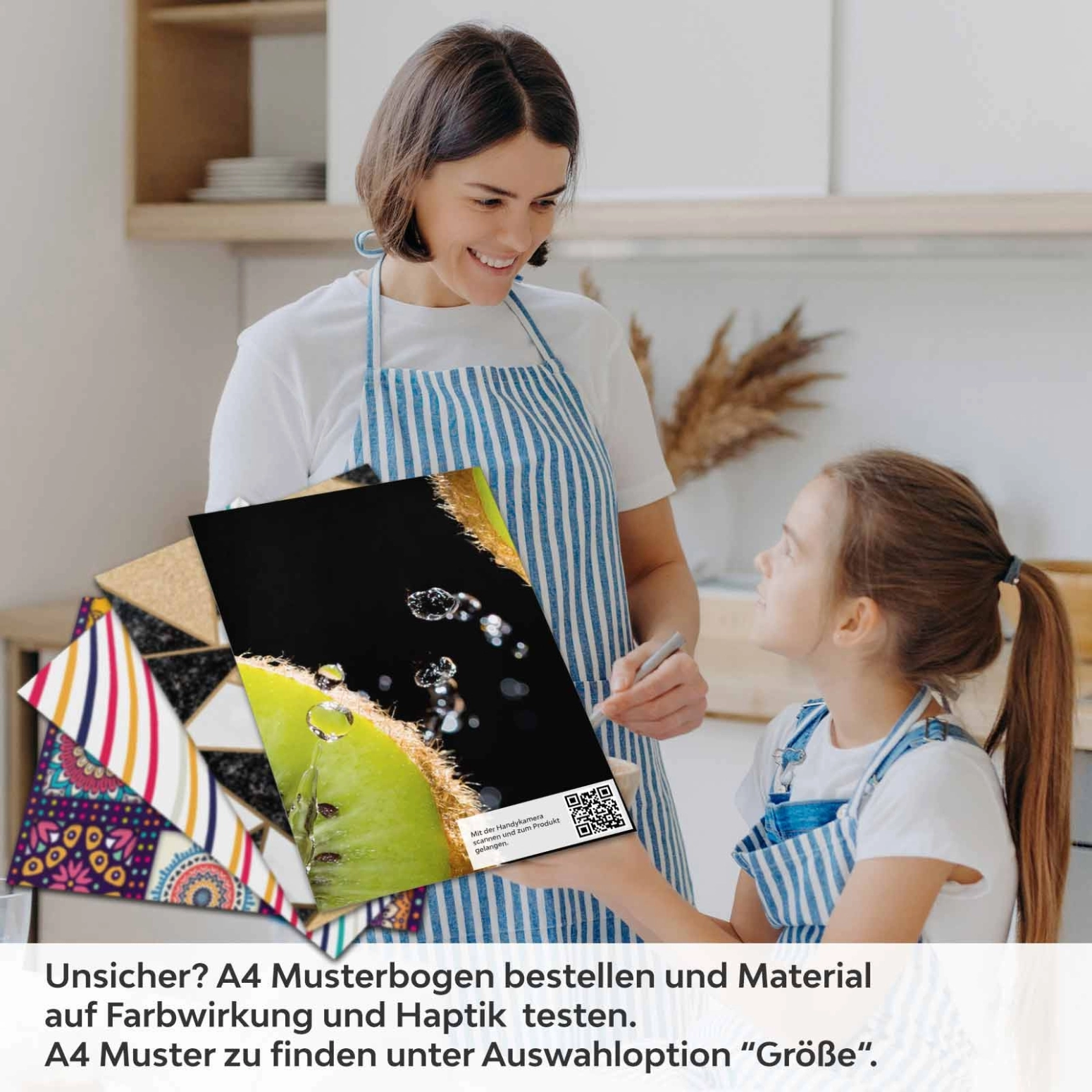 Küchenrückwand Folie Kiwi Splash A4 Muster