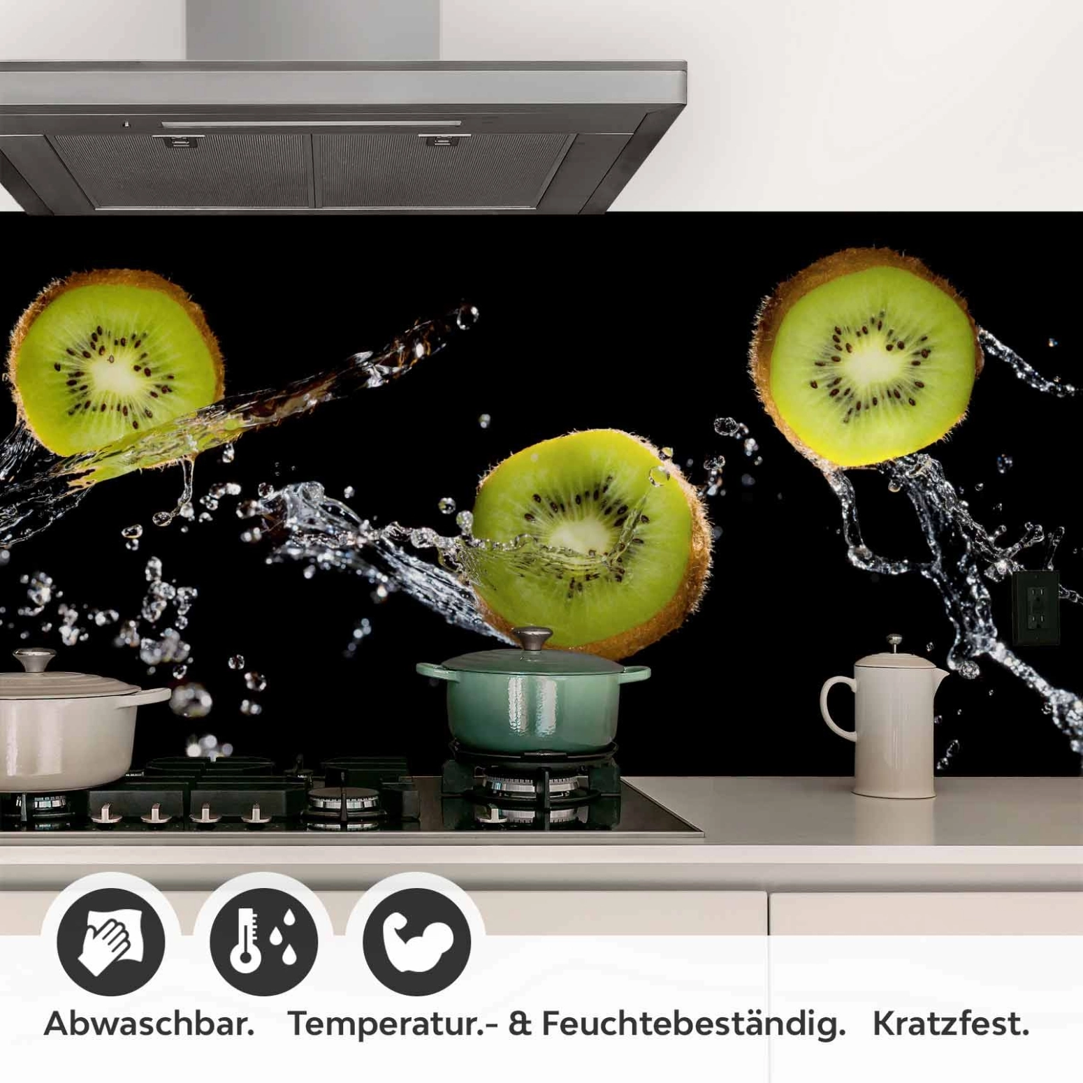 Küchenrückwand Folie Kiwi Splash Detailbild 1