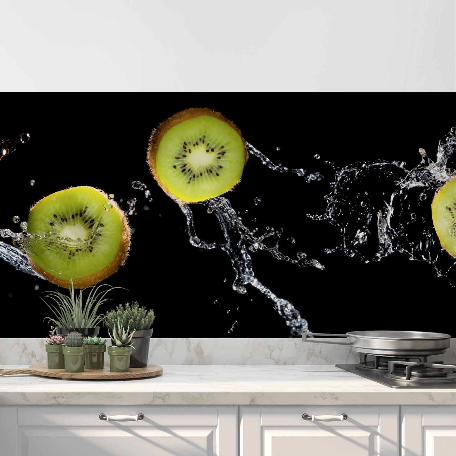 Küchenrückwand Folie Kiwi Splash Hauptbild 1