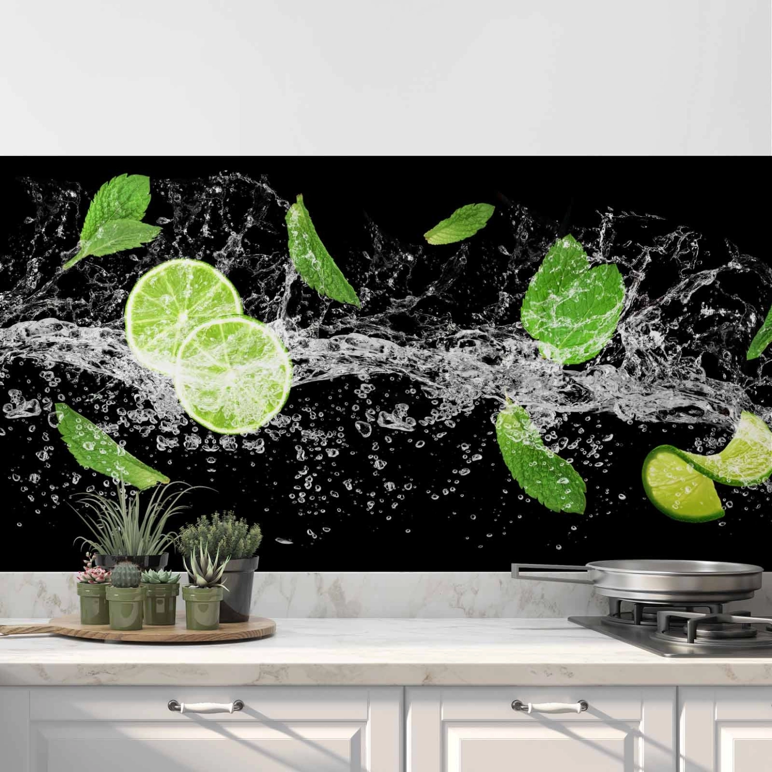 Küchenrückwand Folie Zitrusfrüchte Splash