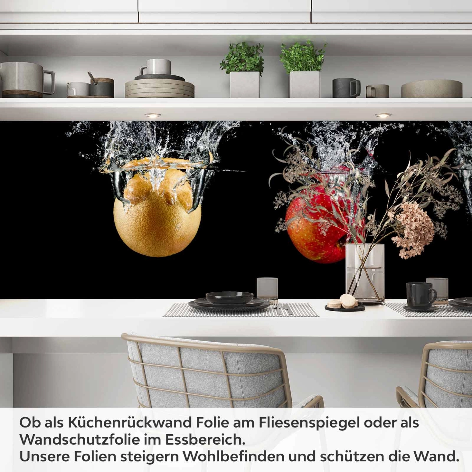 Küchenrückwand Folie bunte Äpfel Artikelbild 1