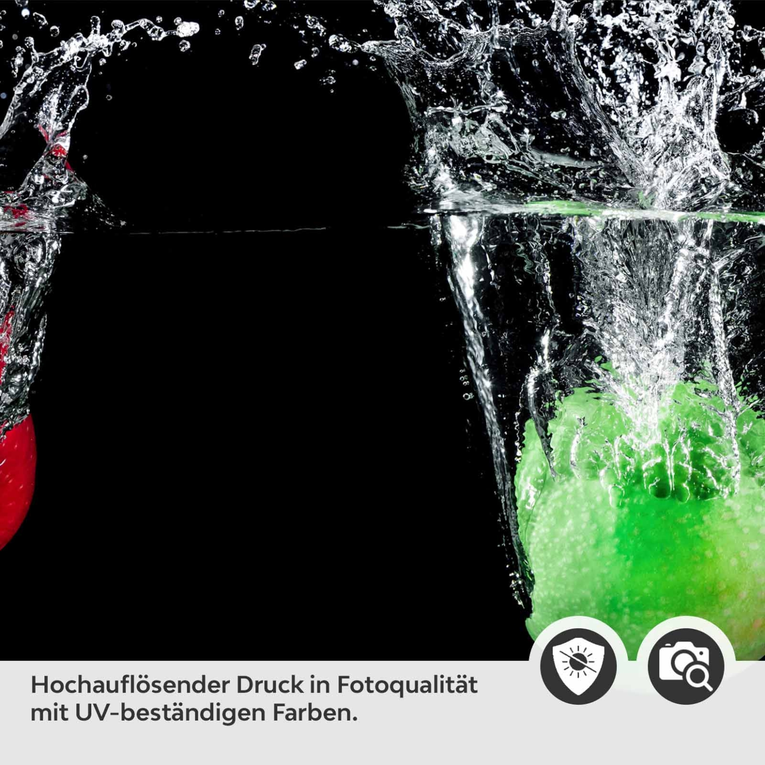 Küchenrückwand Folie bunte Äpfel Detailbild 2