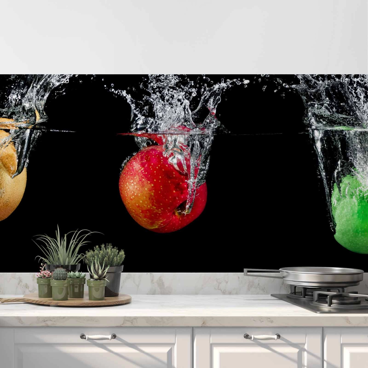 Küchenrückwand Folie bunte Äpfel