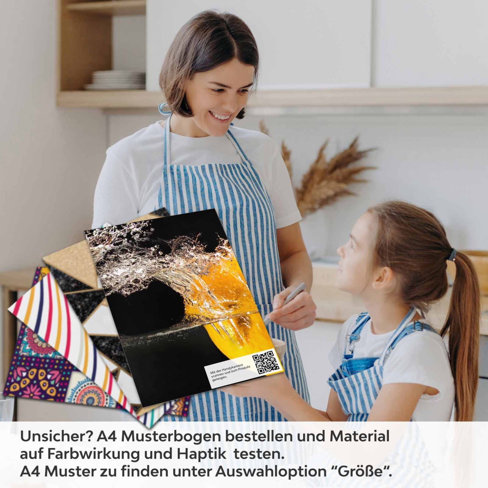 Küchenrückwand Folie Portakal A4 Muster