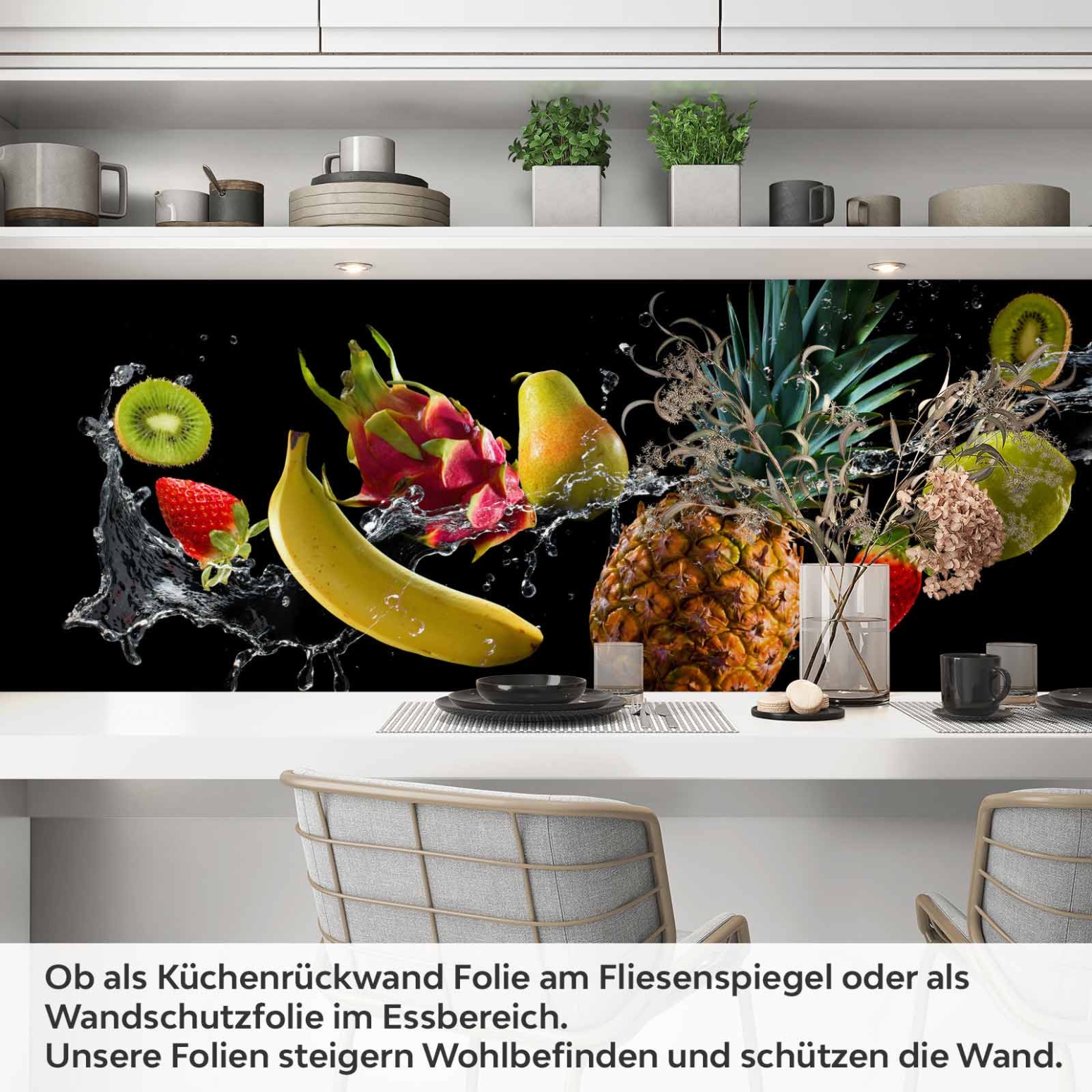 Küchenrückwand Folie tropische Früchte Artikelbild 1