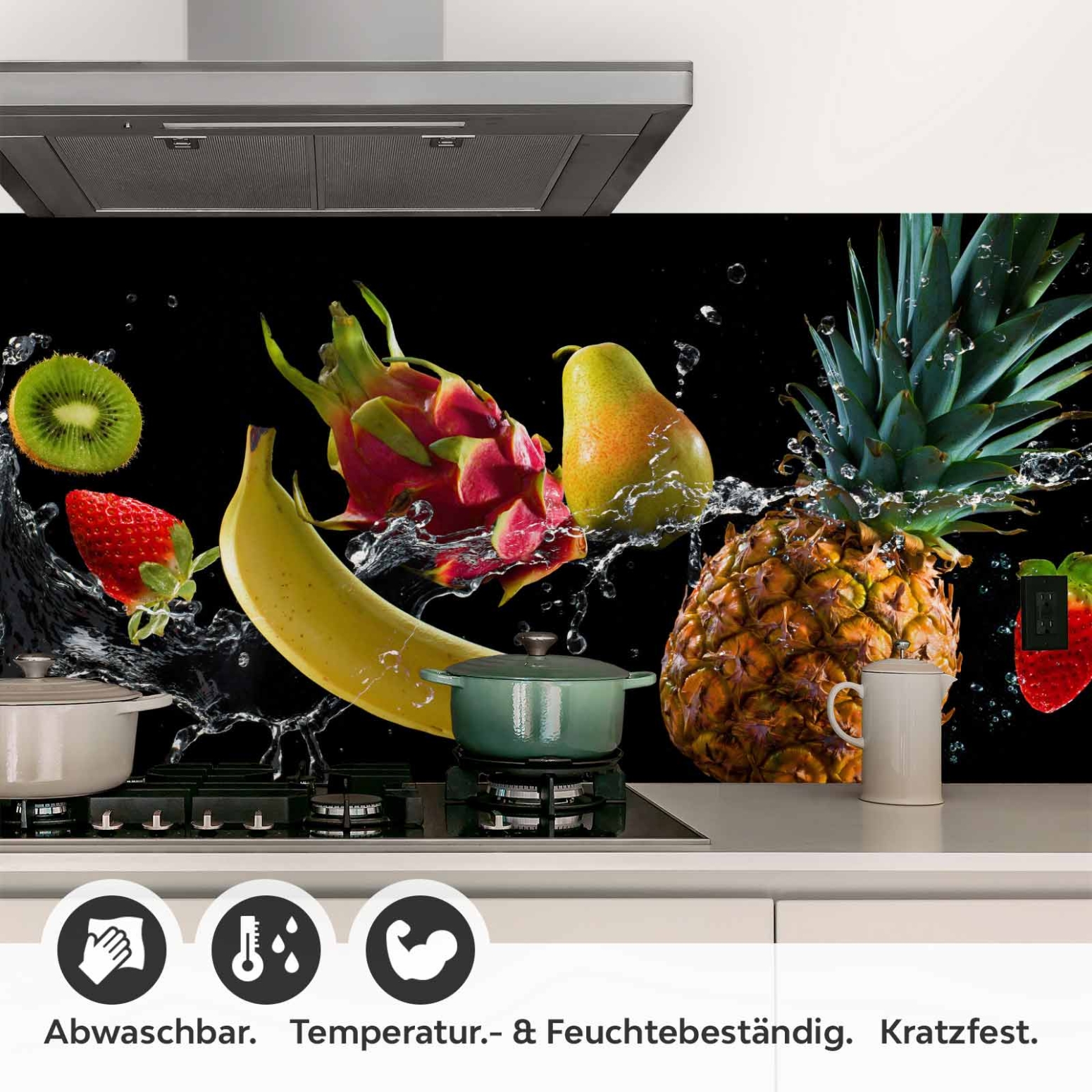 Küchenrückwand Folie tropische Früchte Detailbild 1