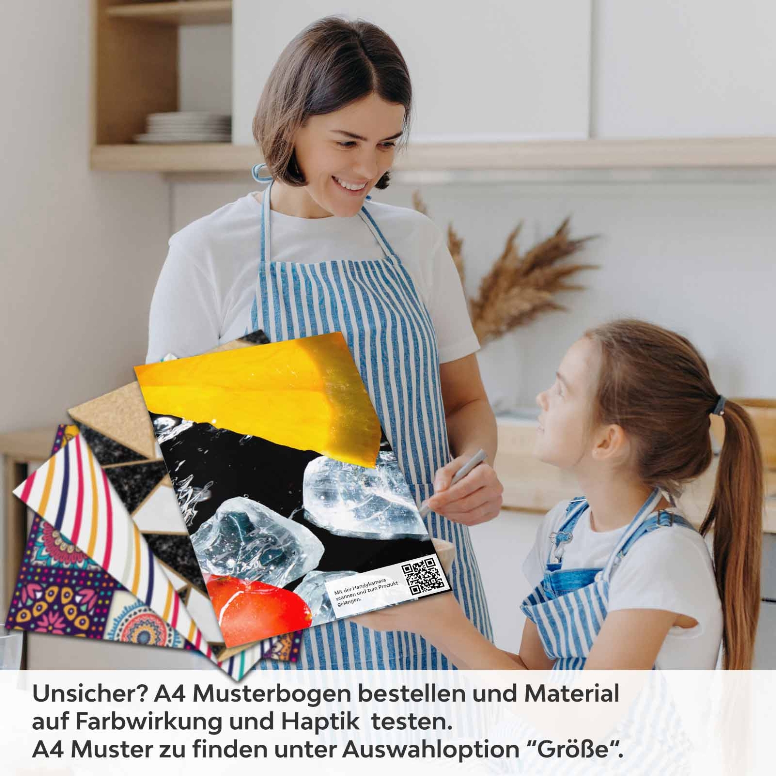 Küchenrückwand Folie Früchte mit Eiswürfel A4 Muster