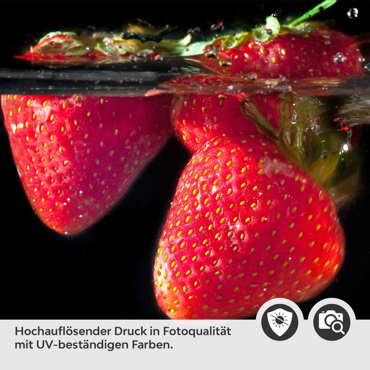 Küchenrückwand Folie frische Erdbeeren Detailbild 2