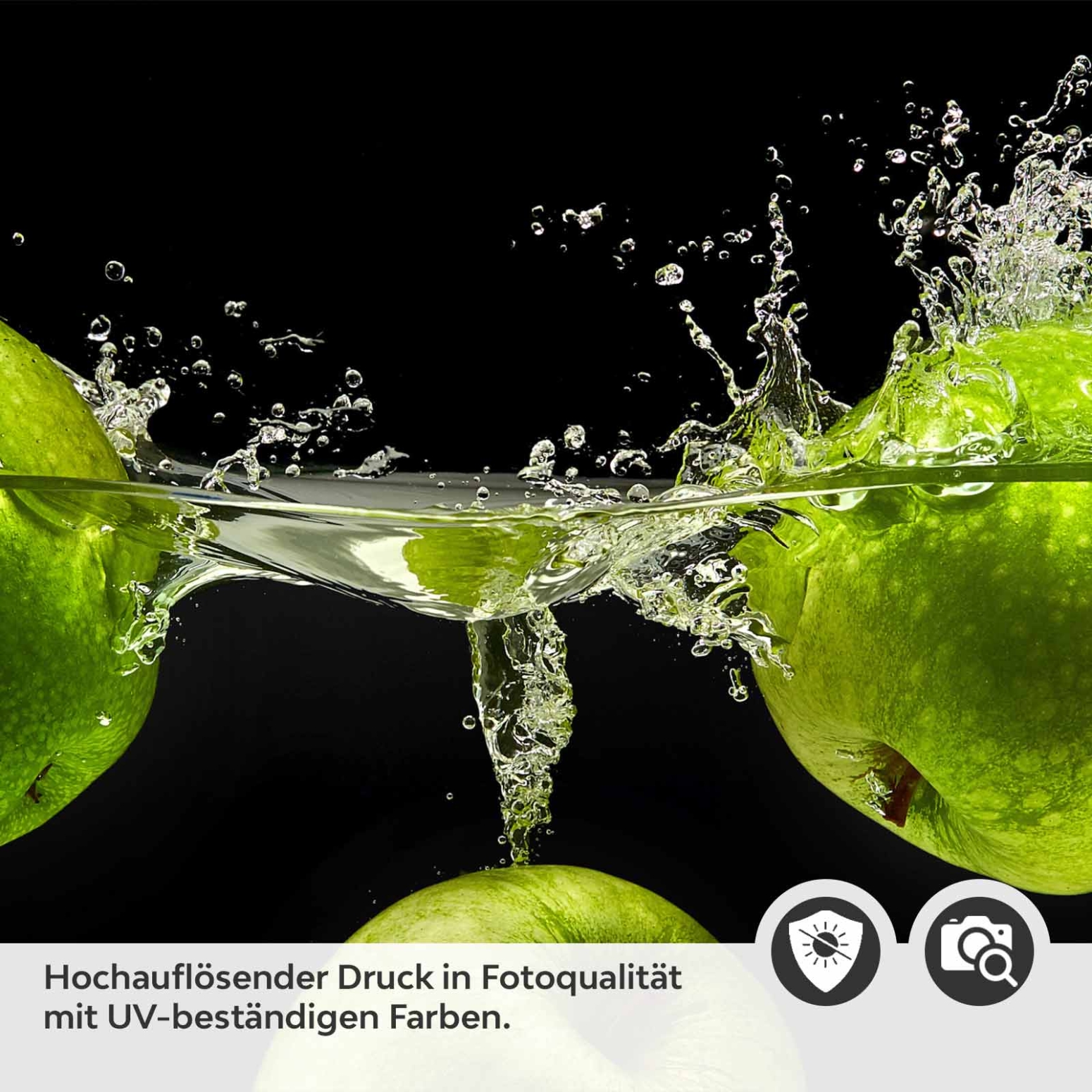 Küchenrückwand Folie grüne Äpfel Detailbild 2