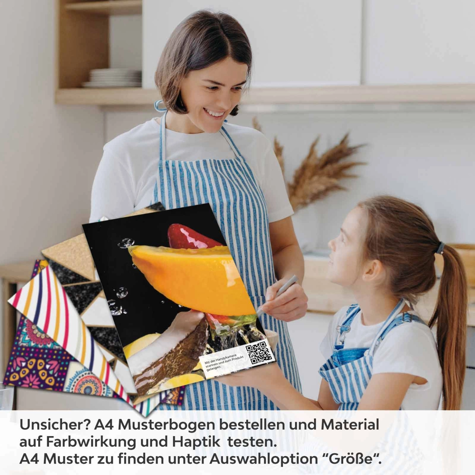 Küchenrückwand Folie tropische Früchte A4 Muster