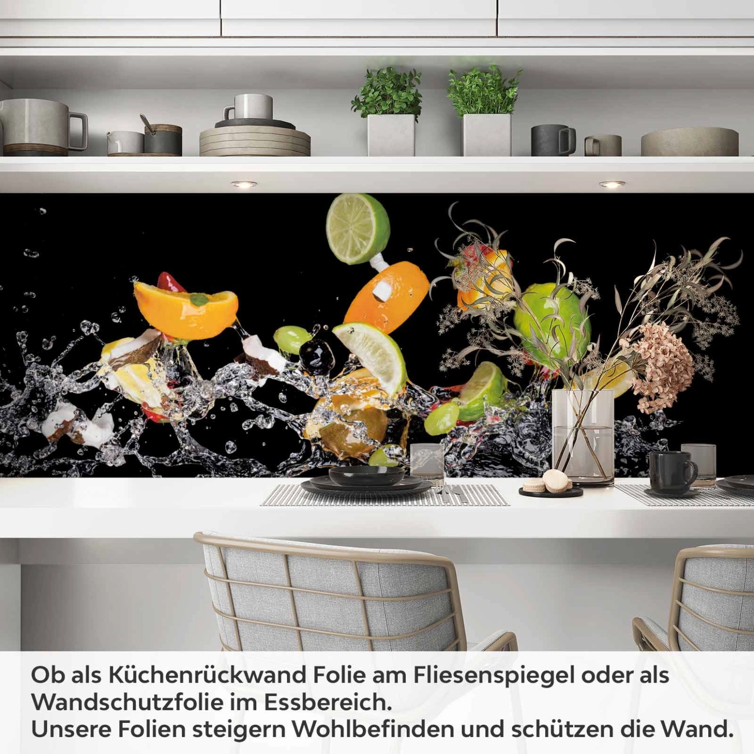 Küchenrückwand Folie tropische Früchte Artikelbild 1