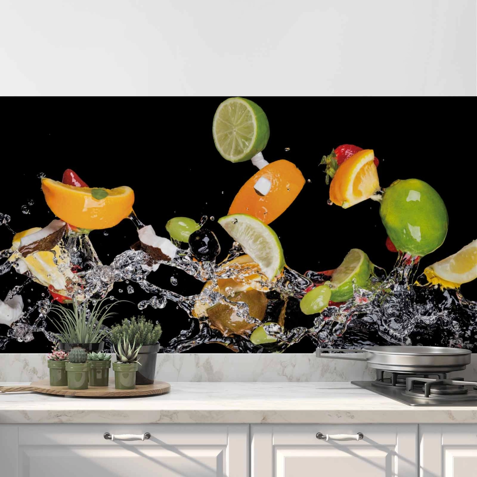 Küchenrückwand Folie tropische Früchte