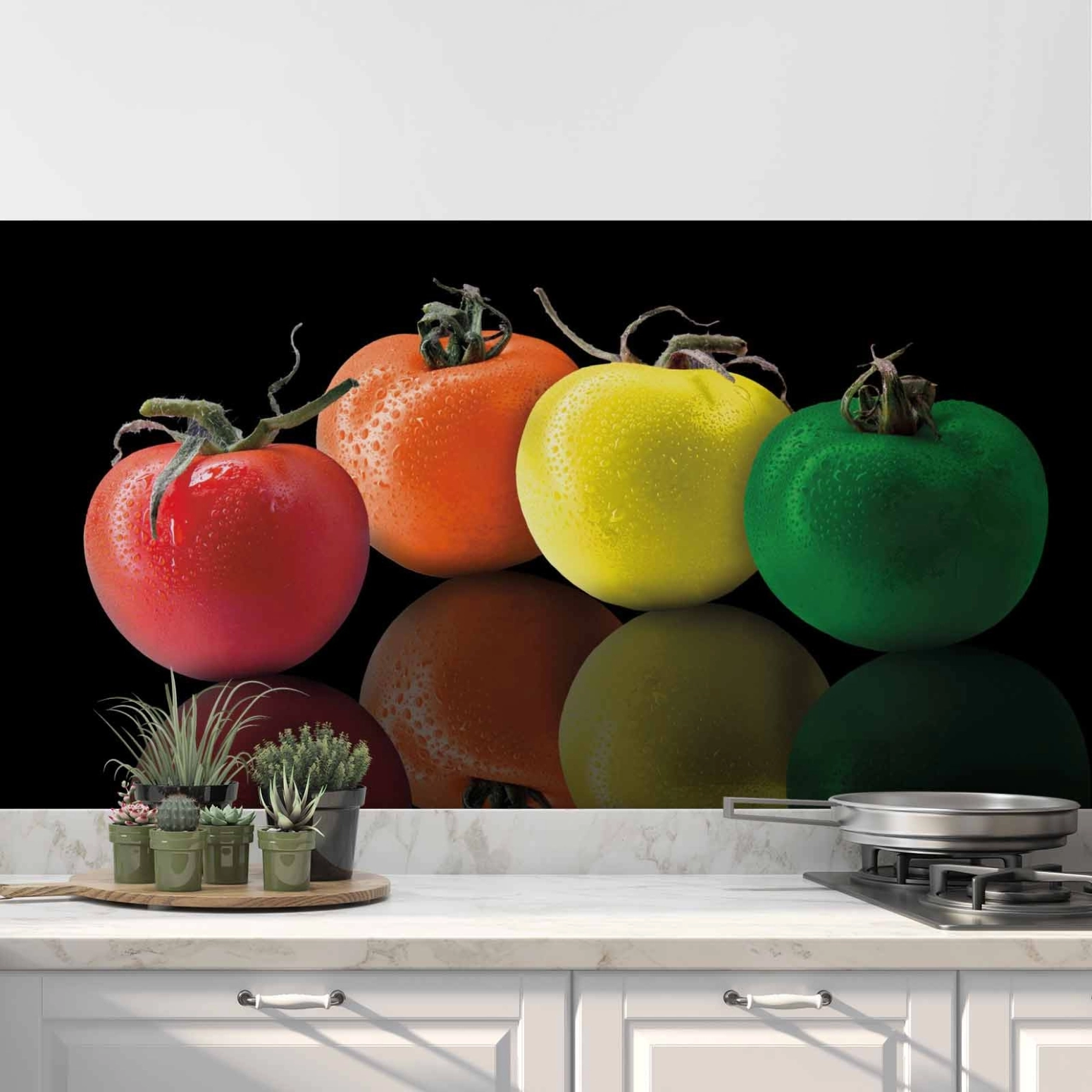Küchenrückwand Folie farbige Äpfel